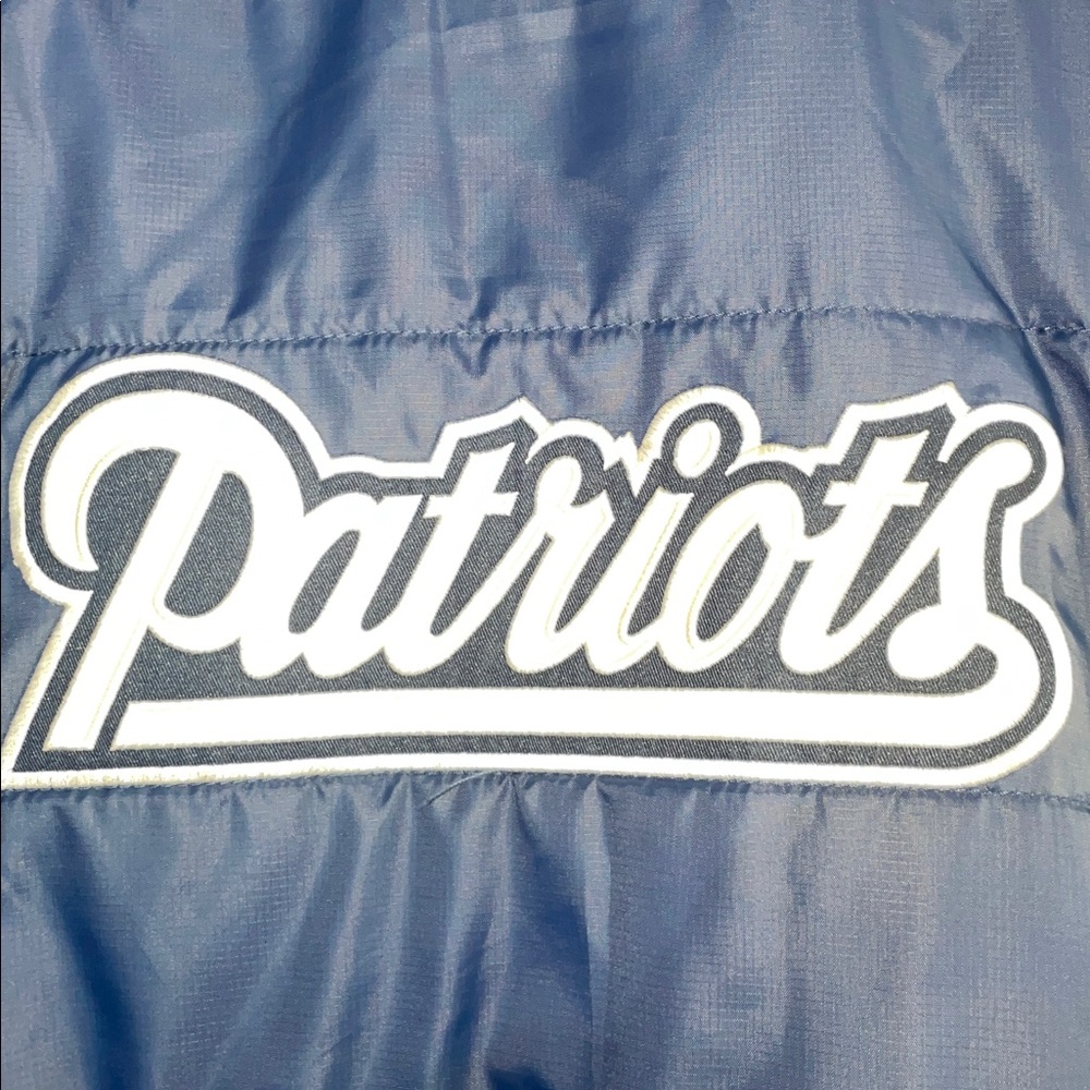 NFL Women's New England Patriots Navy Logo Insulated Full-Zip Puffer Jacket M - Picture 8 of 9